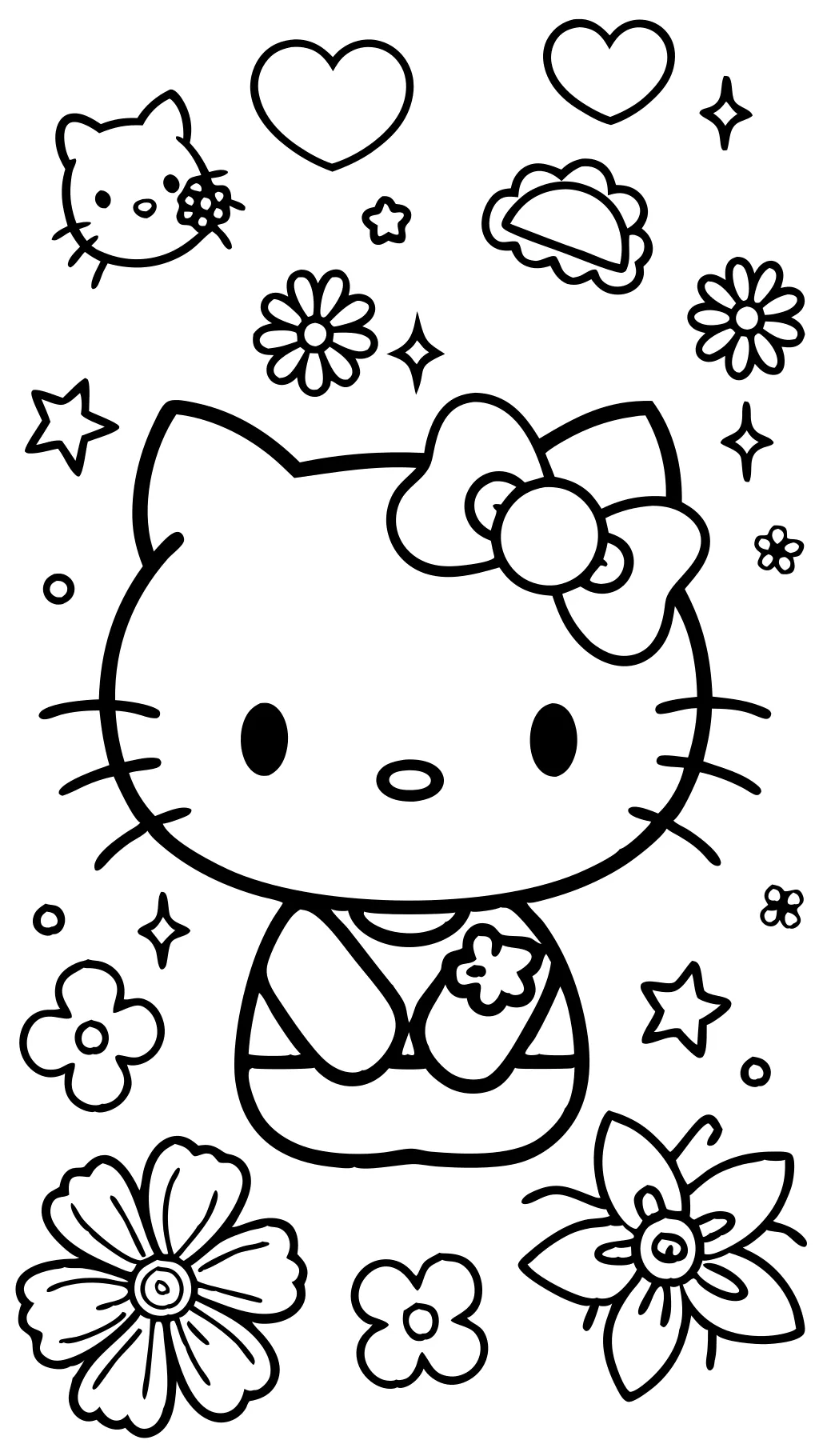 coloriage bonjour kitty